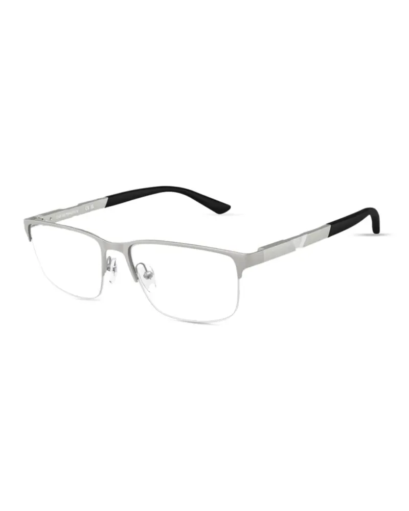 Emporio Armani Brille mit eckigem Gestell - Silber Silber