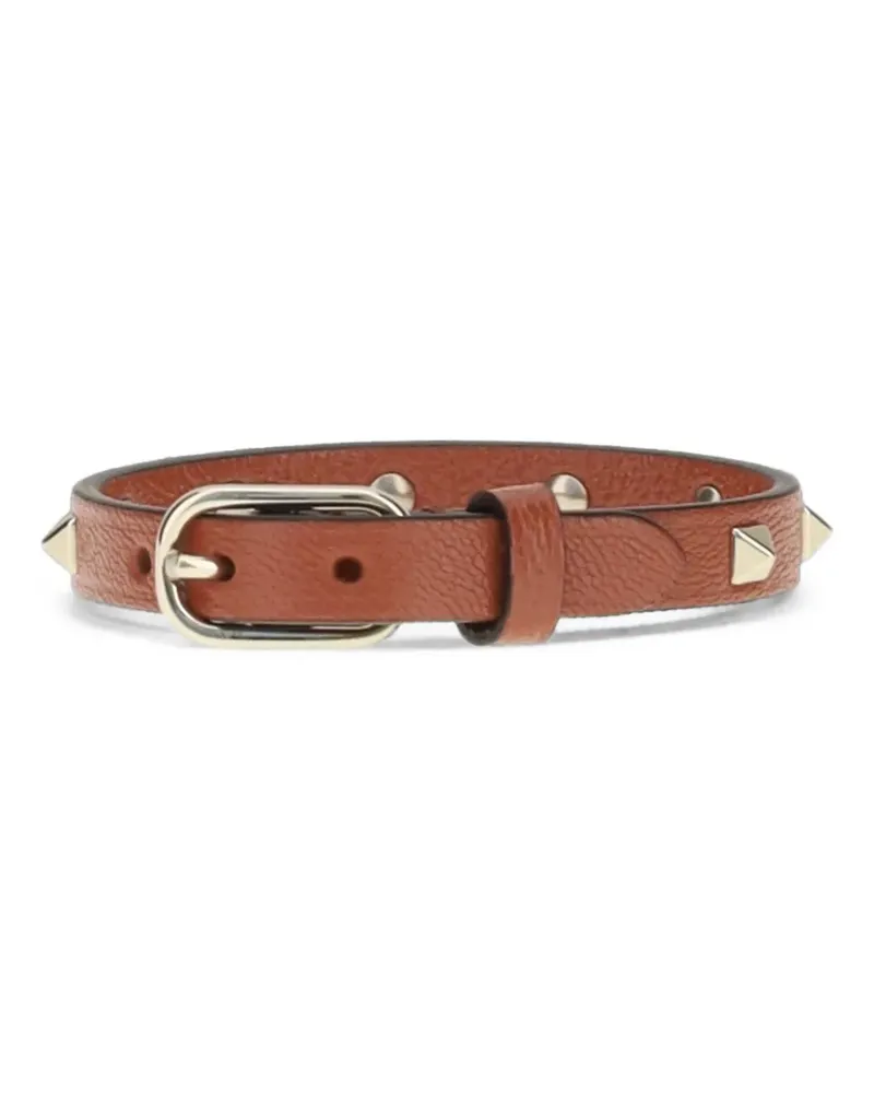 Valentino Garavani Rockstud Spike leather bracelet - Braun Braun