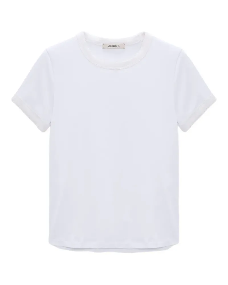 Dorothee Schumacher T-Shirt mit Wellenkanten - Weiß Weiß