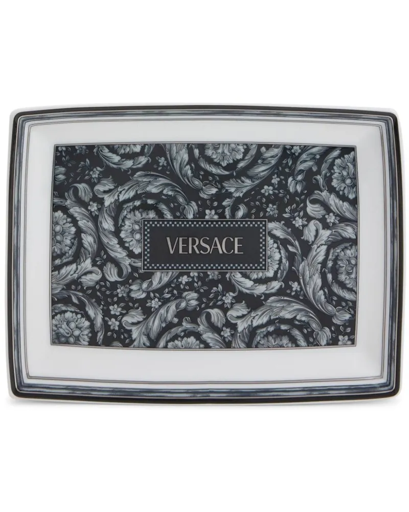 Versace Aschenbecher mit Barocco-Print - Schwarz Schwarz