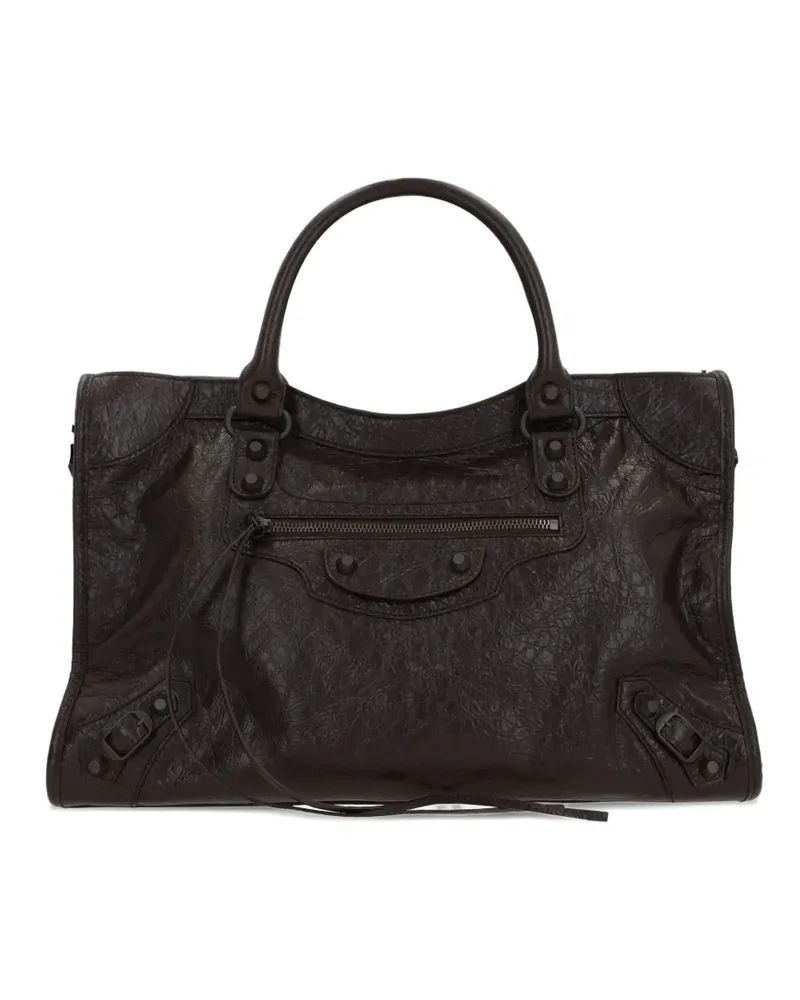 Balenciaga Le CIty Tote Bag mit Nieten - Braun Braun