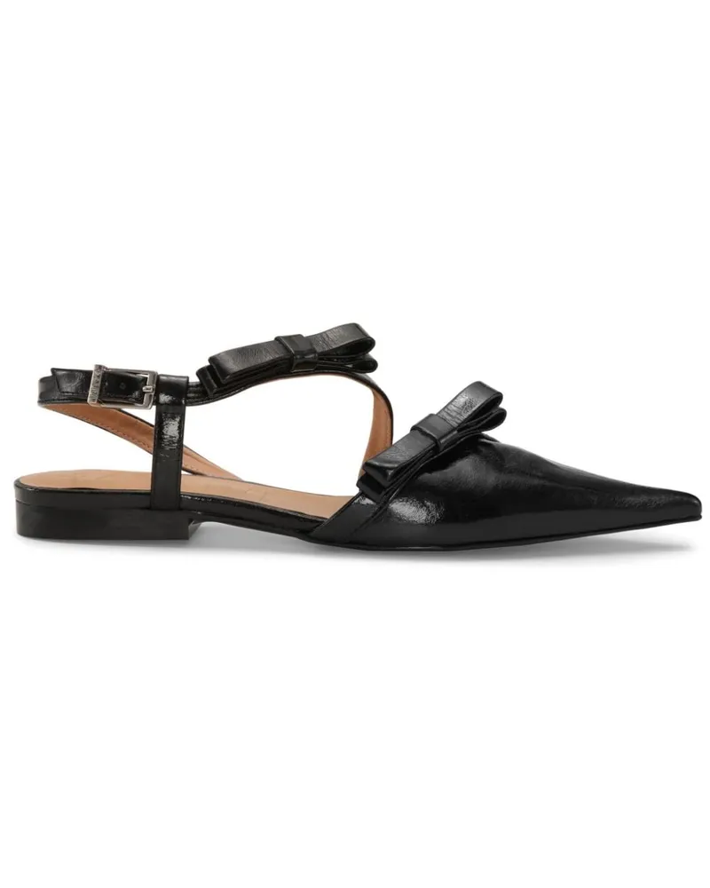 Ganni Slingback-Ballerinas mit Schleifen-Detail - Schwarz Schwarz