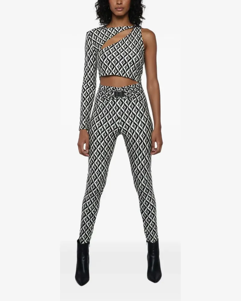 Elisabetta Franchi Jumpsuit mit Print - Schwarz Schwarz