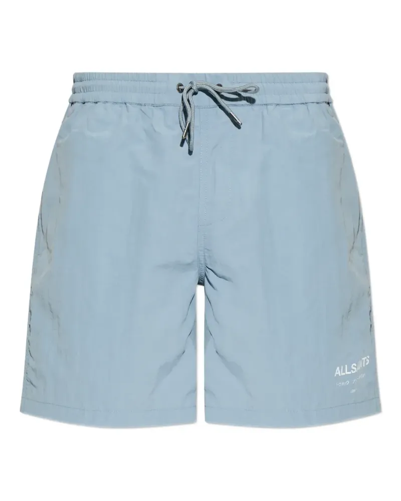 AllSaints Underground Badeshorts mit Kordelzug - Blau Blau