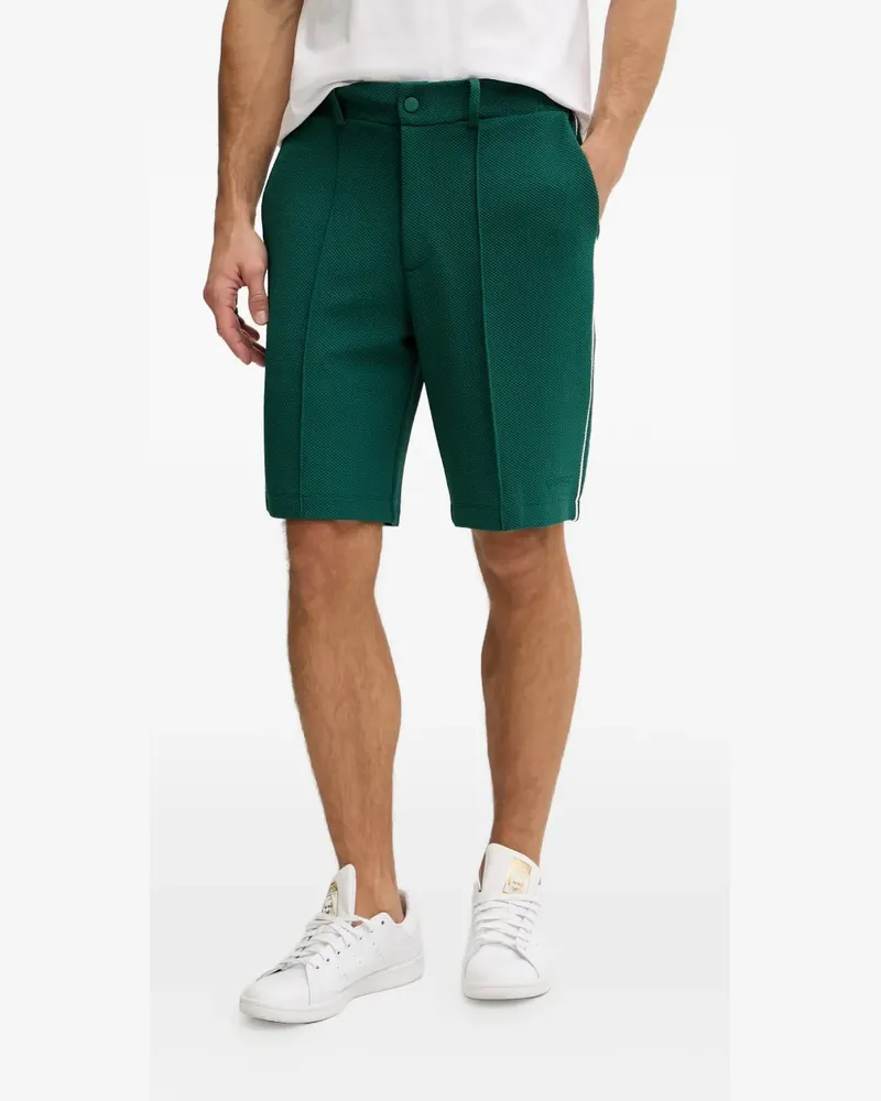 Guess logo-detail piped-trim shorts - Grün Grün