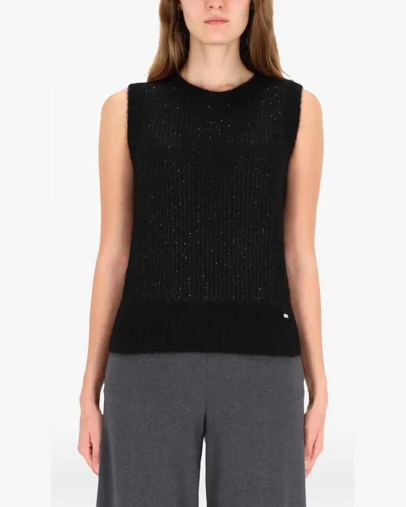 Herno knitted sleeveless top - Schwarz Schwarz