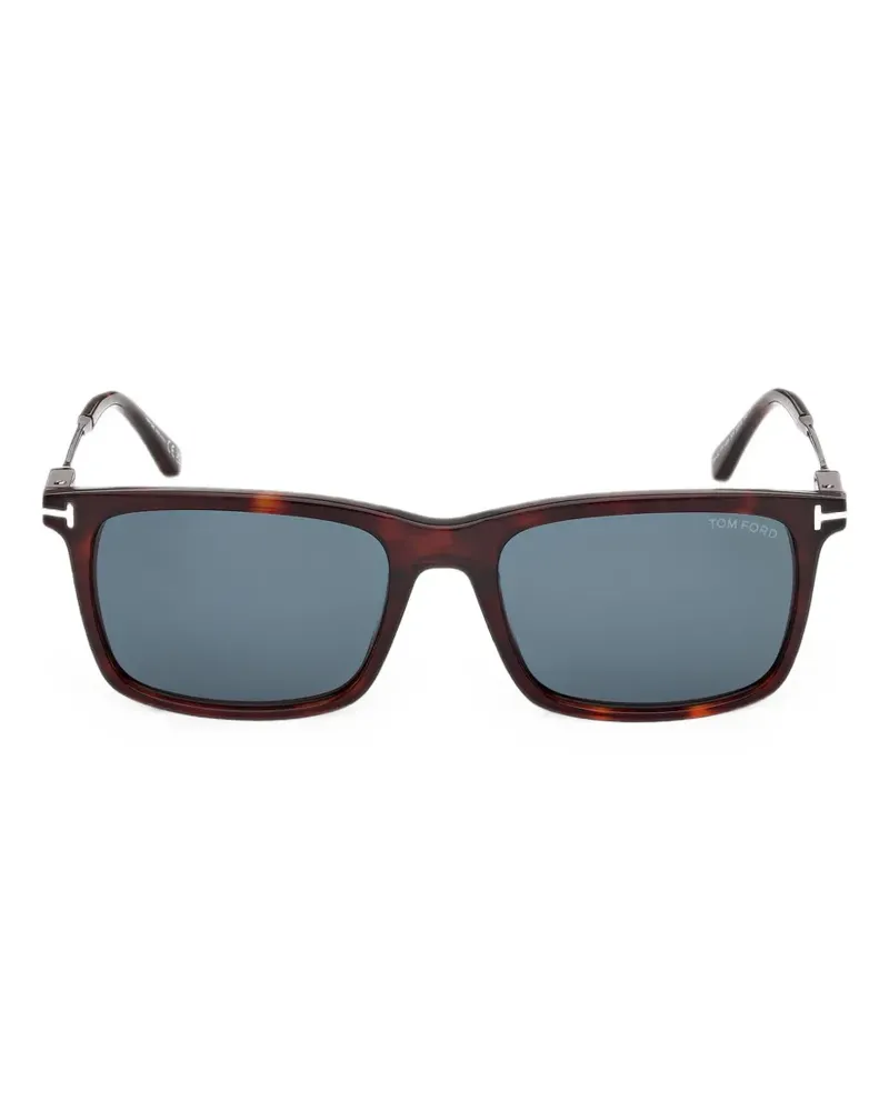 Tom Ford Lee-02 Sonnenbrille mit eckigem Gestell - Braun Braun