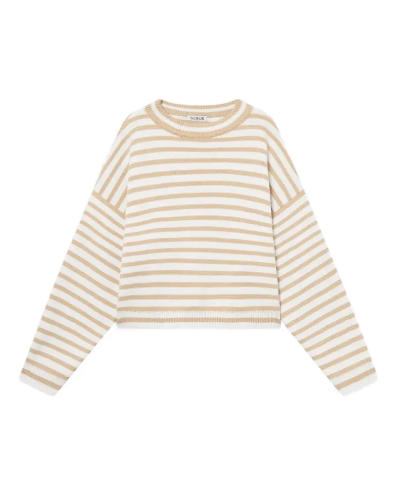 SoSUE Sailor striped sweater - Nude Nude