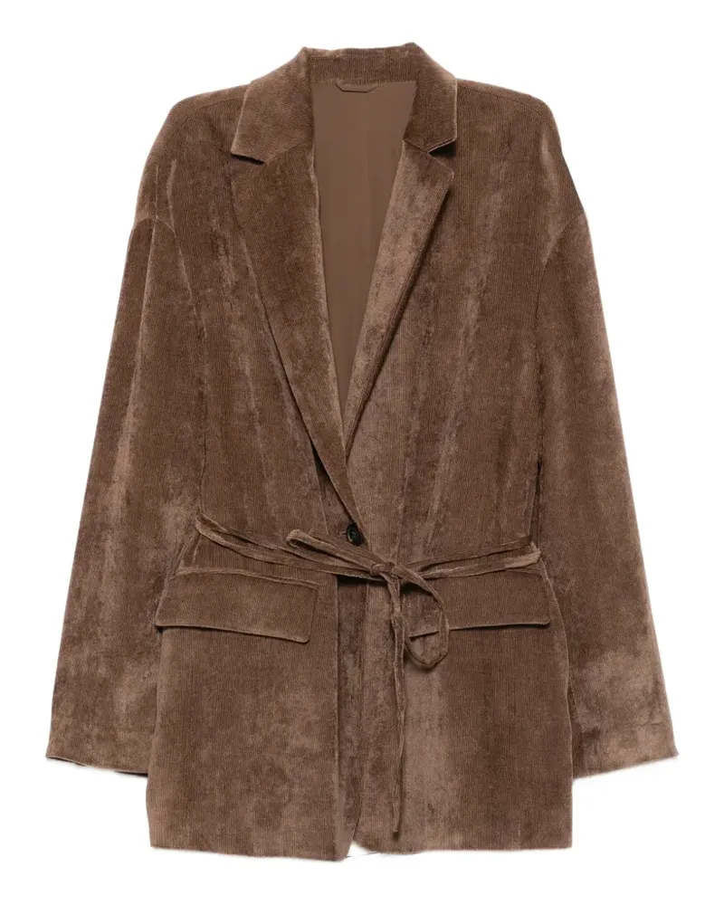 Brunello Cucinelli belted corduroy blazer - Braun Braun