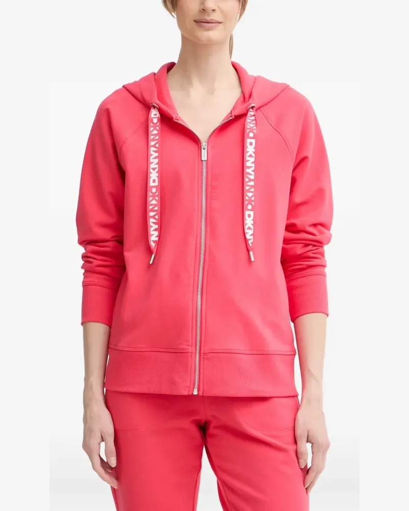 DKNY Kapuzenjacke mit Logo-Print - Rosa Rosa