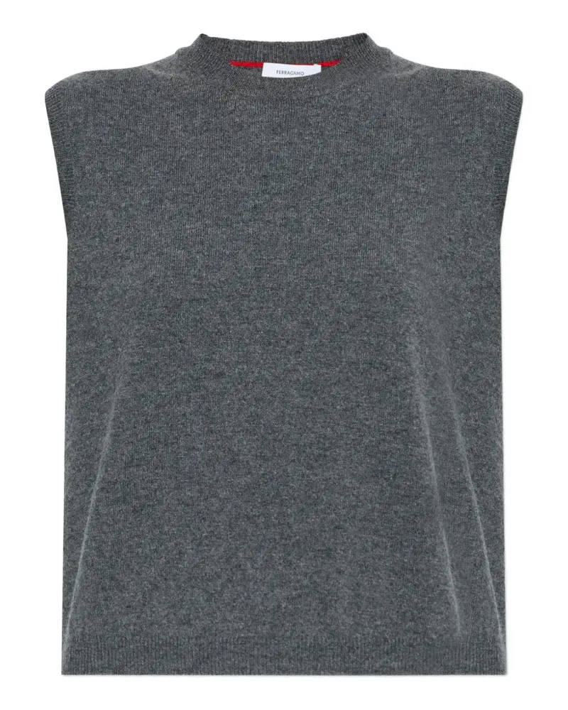 Ferragamo sleeveless knitted vest - Grau Grau