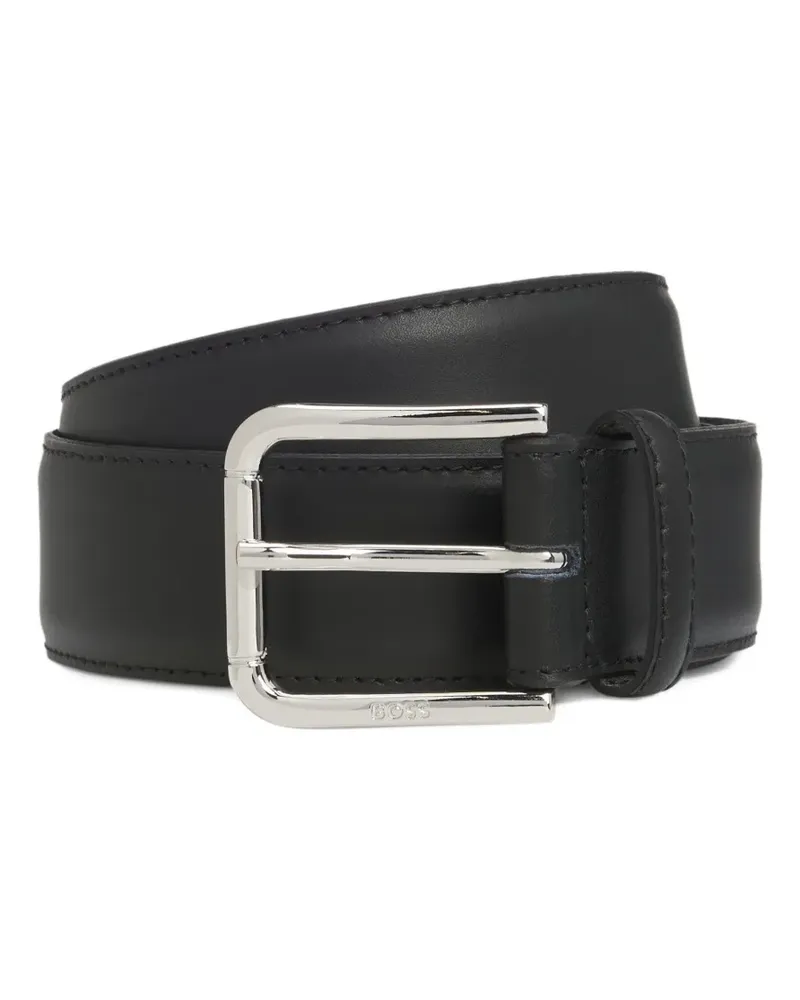 HUGO BOSS Schnallengürtel aus Leder - Schwarz Schwarz