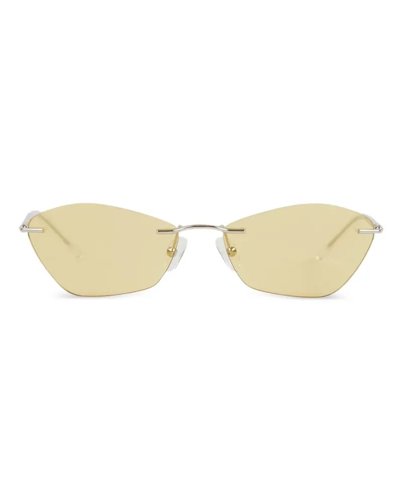 Alexander McQueen Geometrische T-Bar Sonnenbrille - Silber Silber