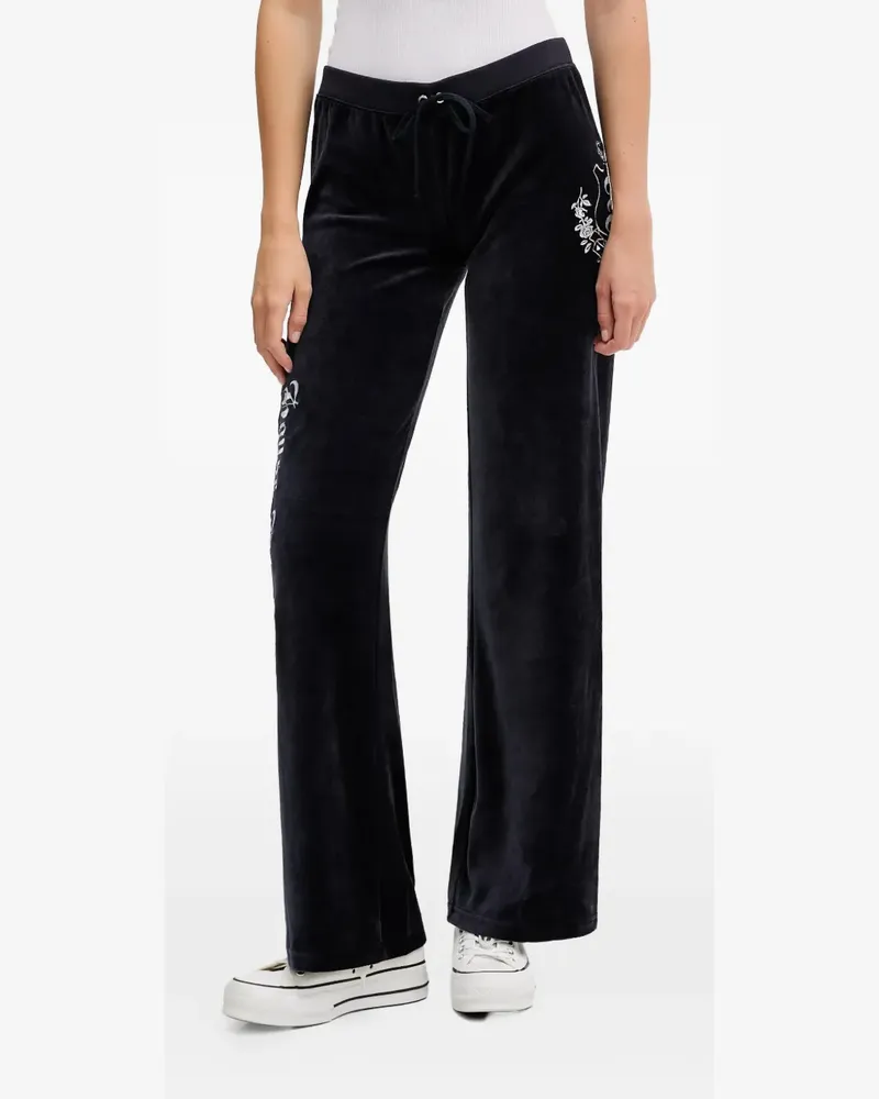 Juicy Couture drawstring-fastening embellished track pants - Blau Blau