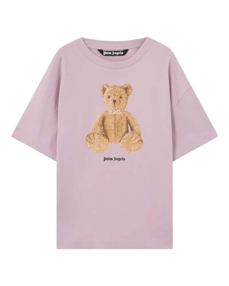 Palm Angels T-Shirt mit Bärengrafik - Violett Violett