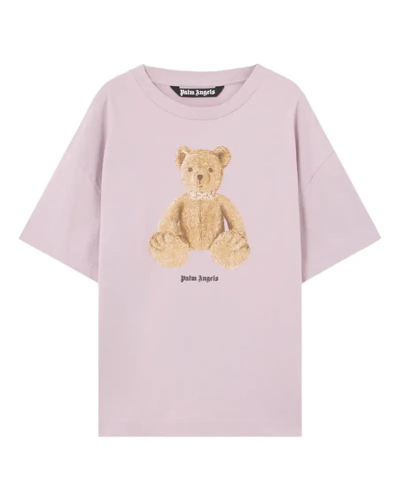 Palm Angels T-Shirt mit Bärengrafik - Violett Violett