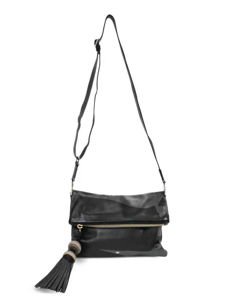 Anya Hindmarch Umhängetasche mit Klappe - Schwarz Schwarz