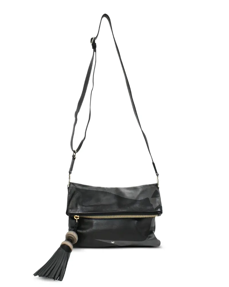 Anya Hindmarch Umhängetasche mit Klappe - Schwarz Schwarz