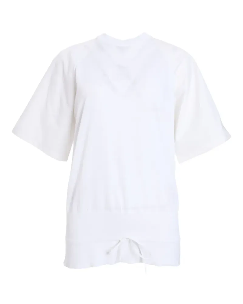 Fabiana Filippi T-Shirt mit Logo-Stickerei - Weiß Weiß