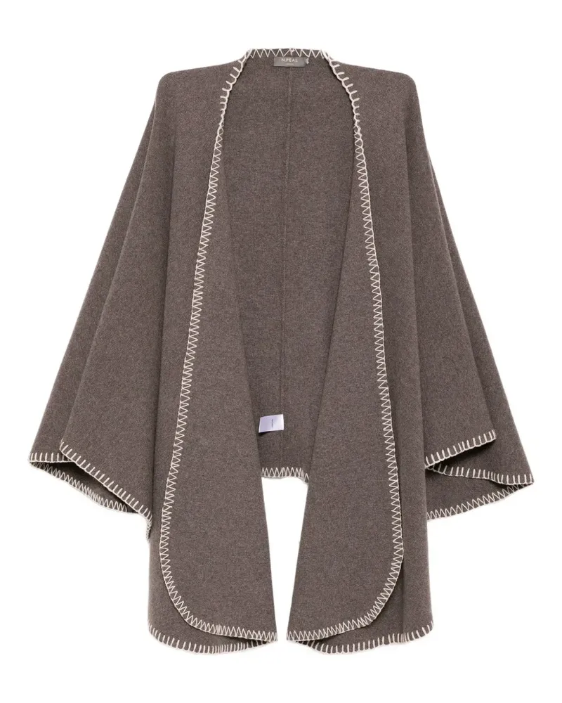 N.Peal Milano Stitch Trim Cape - Braun Braun