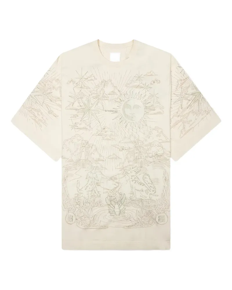 Givenchy T-Shirt mit grafischem Print - Nude Nude