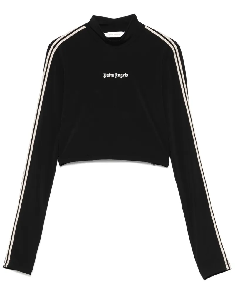 Palm Angels T-Shirt mit Logo-Stickerei - Schwarz Schwarz