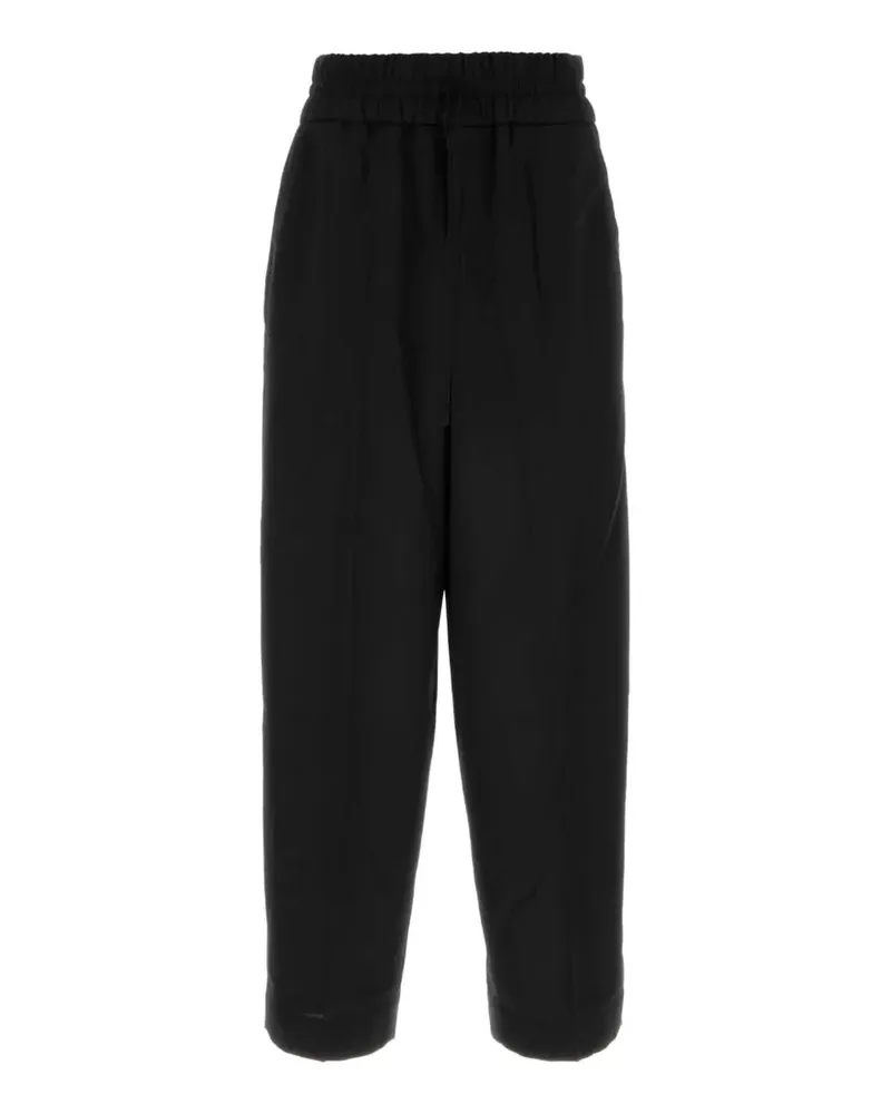 AMI Paris black elasticated-waist wool trousers - Schwarz Schwarz