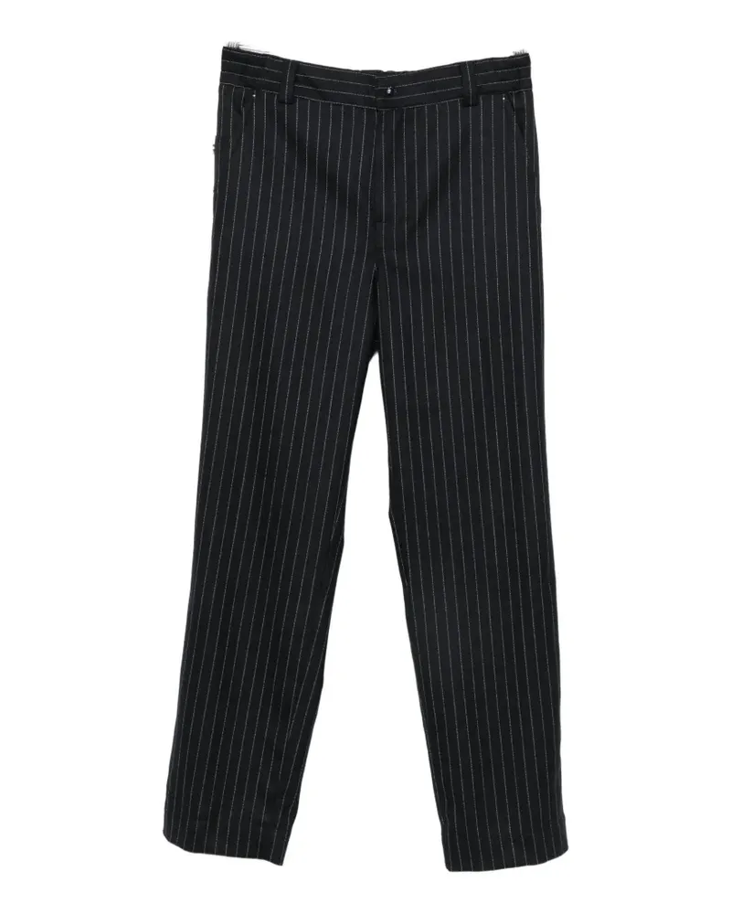 Moncler pinstripe-pattern trousers - Blau Blau