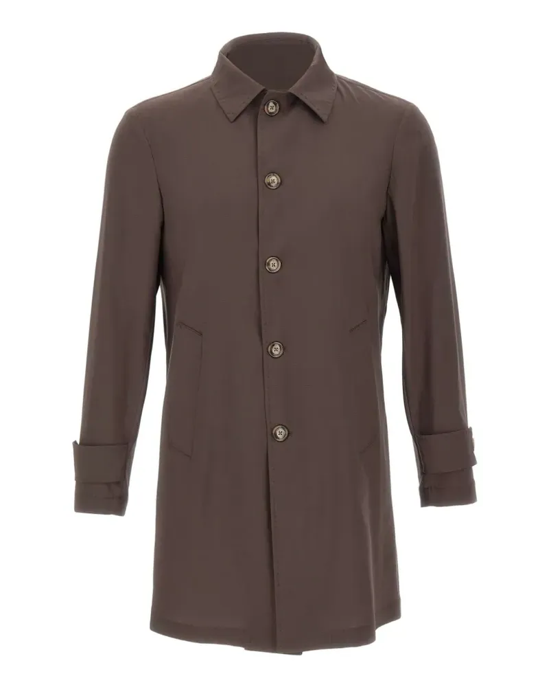 BARBA Bristol single-breasted coat - Braun Braun