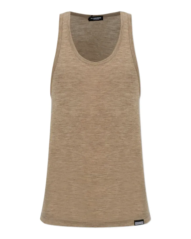 Dsquared2 ribbed-knit tank top - Nude Nude