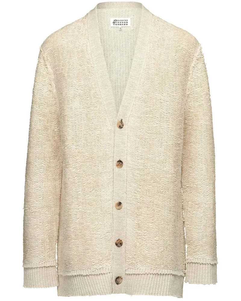 Maison Margiela Cardigan mit V-Ausschnitt - Nude Nude