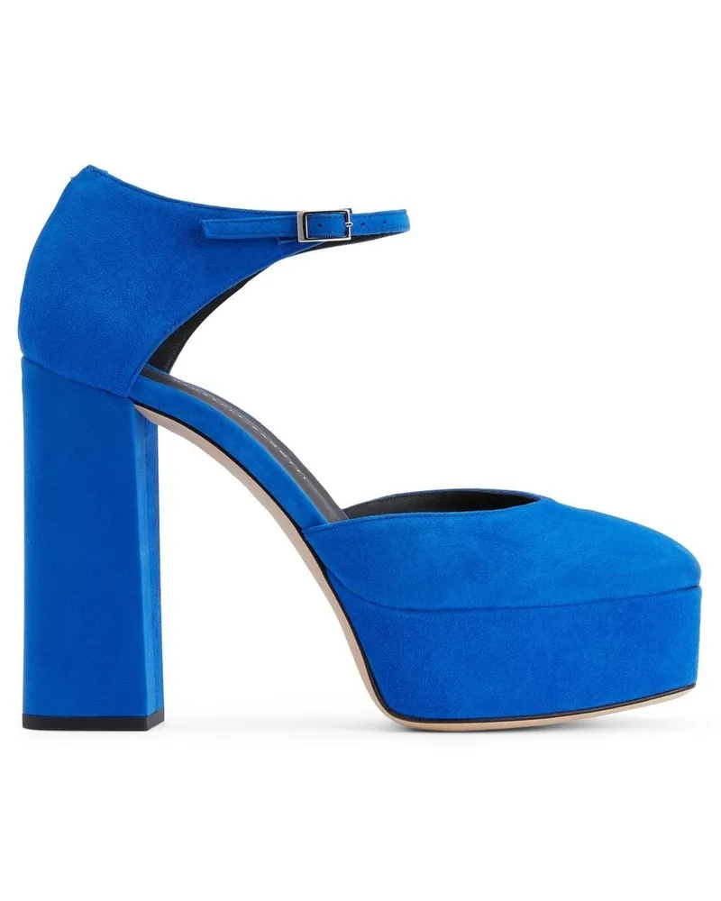 Giuseppe Zanotti Bebe Pumps mit Plateau 120mm - Blau Blau