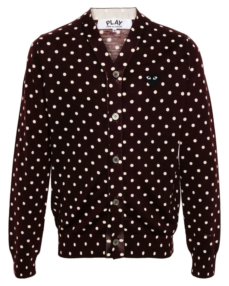 Comme des Garçons Cardigan mit Polka Dots - Rot Rot