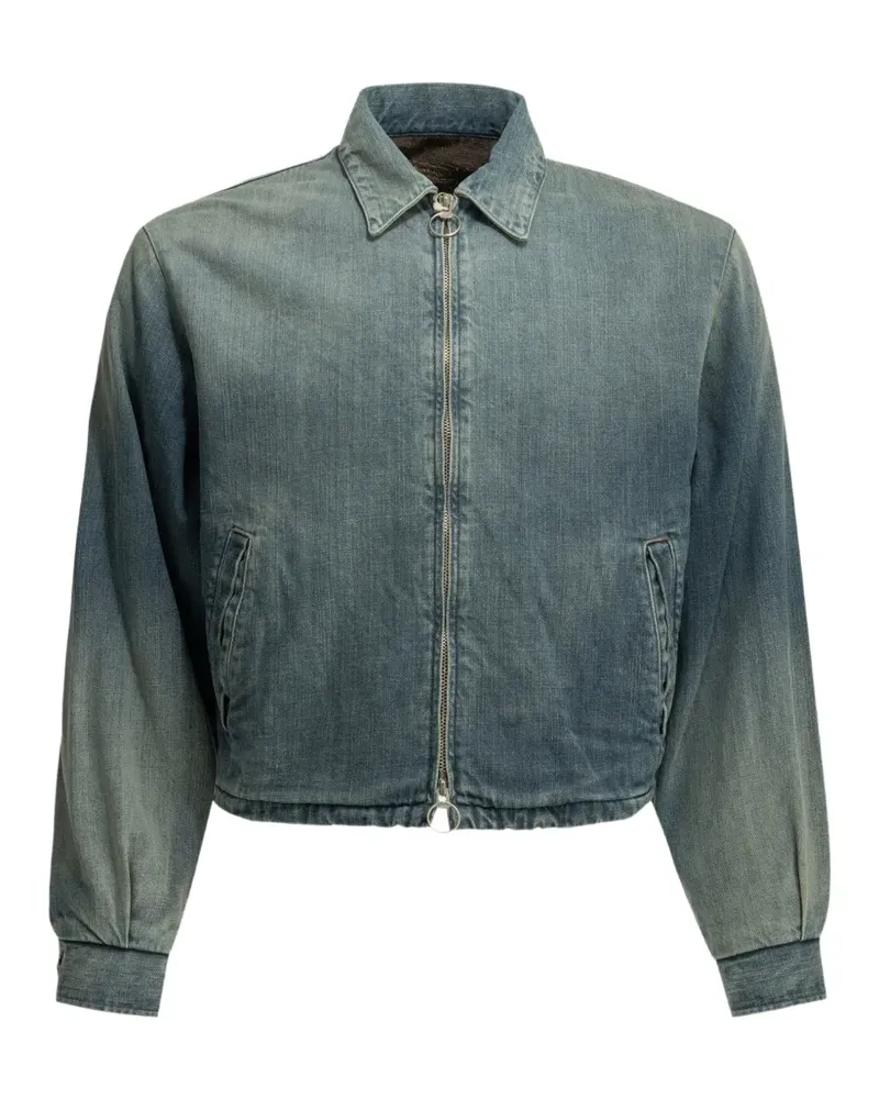 KAPITAL faded-effect zip-up jacket - Blau Blau