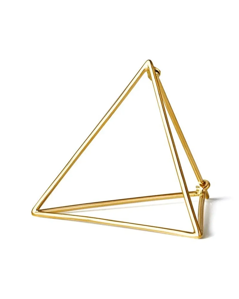 SHIHARA Dreieckiger Ohrring 30 - Metallic Metallic
