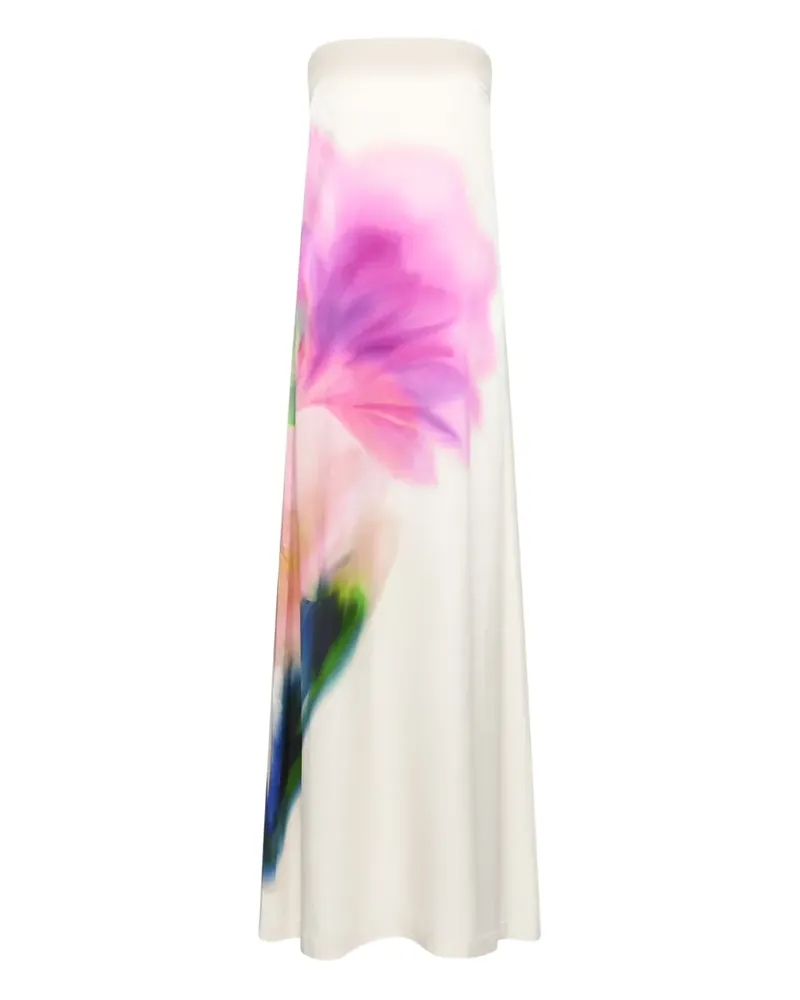Rebecca Vallance Maxikleid mit Blumen-Print - Weiß Weiß