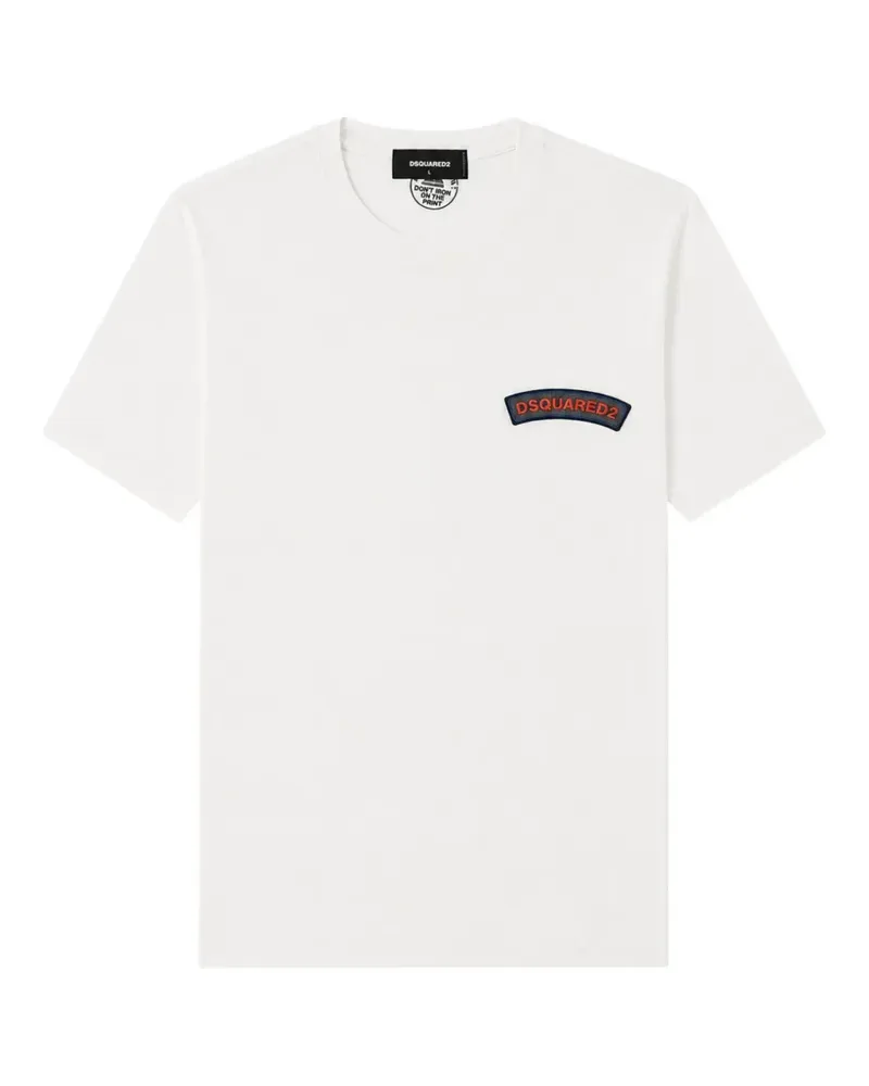 Dsquared2 T-Shirt mit Logo-Patch - Weiß Weiß