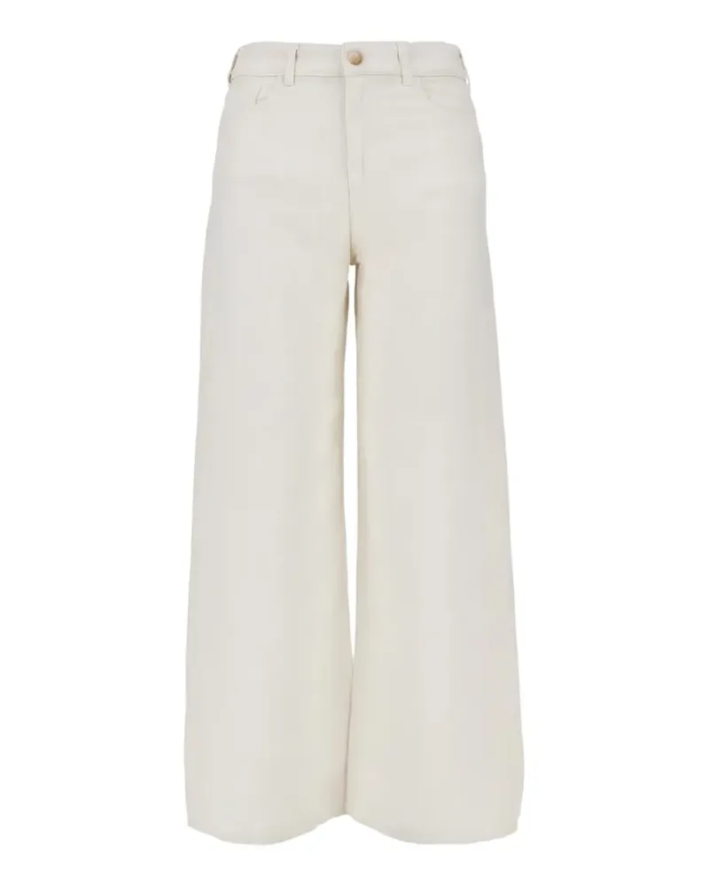 Emporio Armani Weite Cropped-Jeans - Weiß Weiß