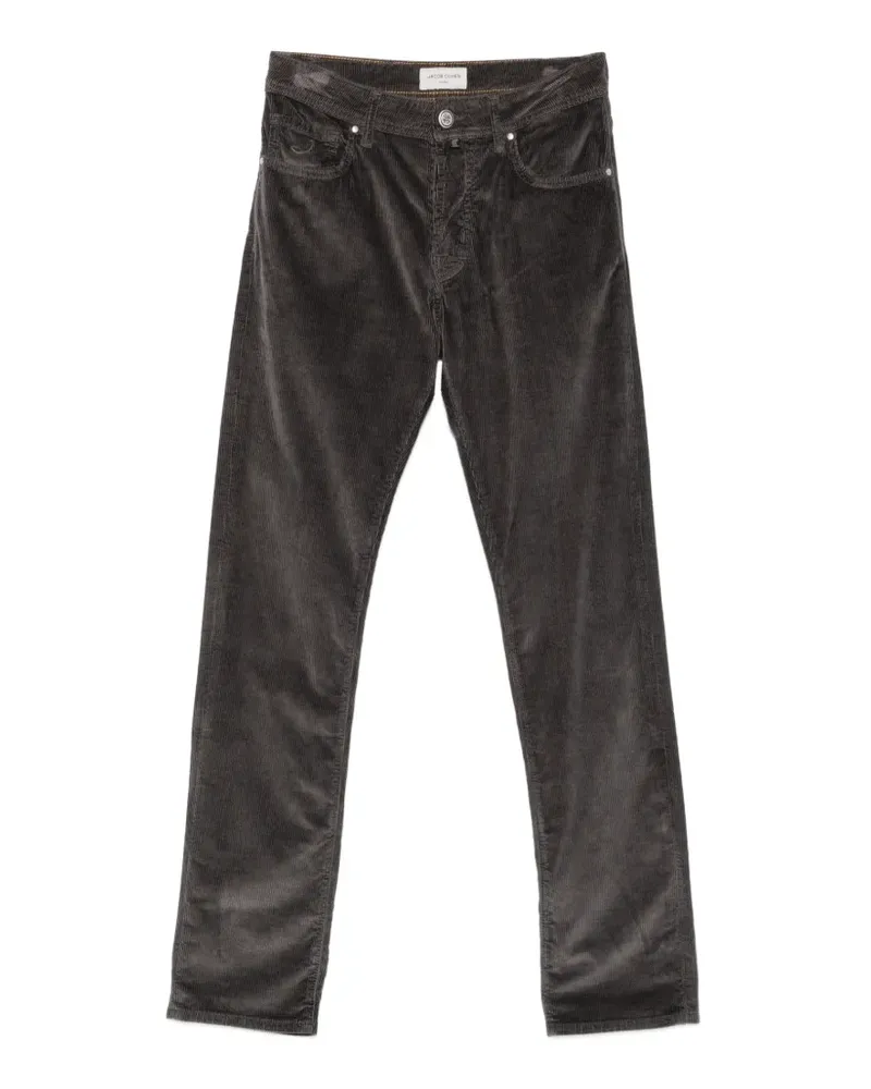 Jacob Cohën Straight-Leg-Hose aus Cord - Grau Grau