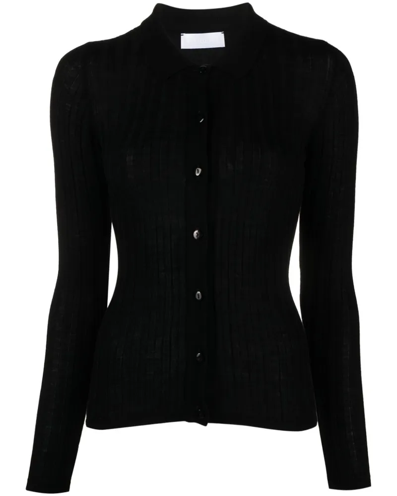 RXQUETTE Gerippter Cardigan Schwarz