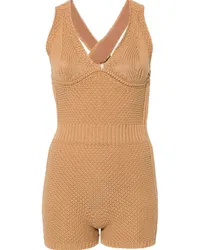 Max Mara Gestrickter Abavo Playsuit Nude