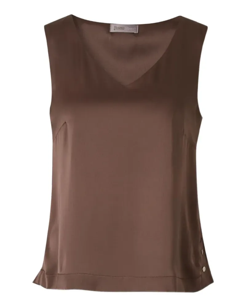 Herno Bluse mit Satin-Finish - Braun Braun