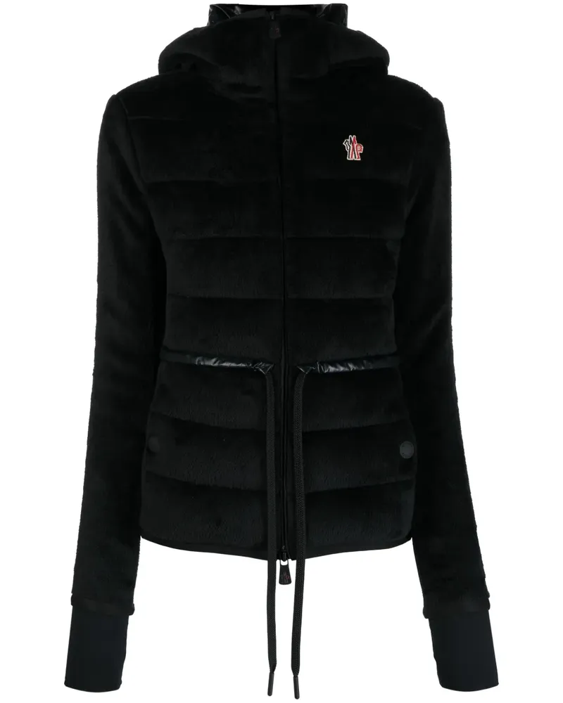 Moncler Fleecejacke mit Kapuze - Schwarz Schwarz