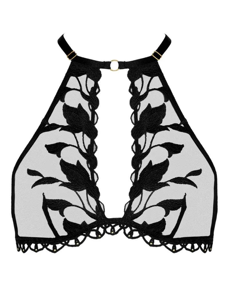 Aubade Bestickter Neckholder-BH - Schwarz Schwarz