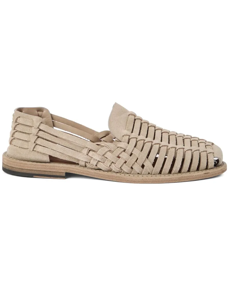 Brunello Cucinelli Sandalen aus Wildleder - Nude Nude