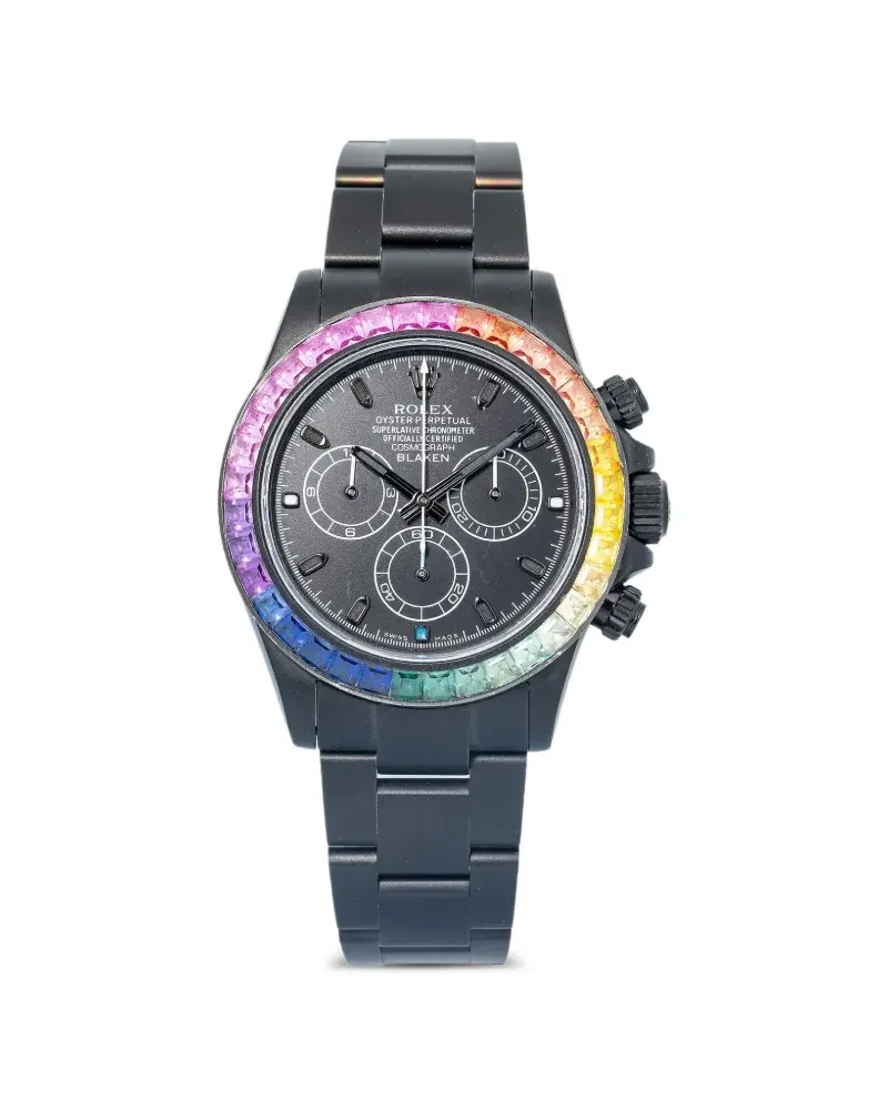 Rolex Daytona aus Edelstahl 40mm - Schwarz Schwarz