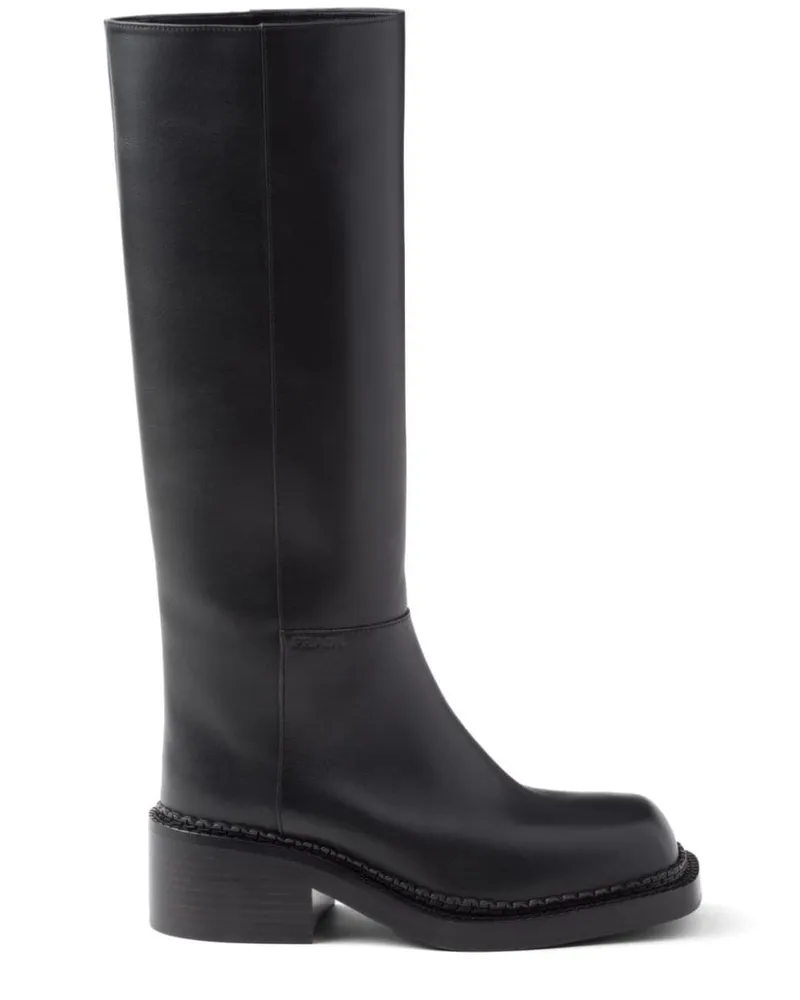 Prada Kniehohe Stiefel 55mm - Schwarz Schwarz