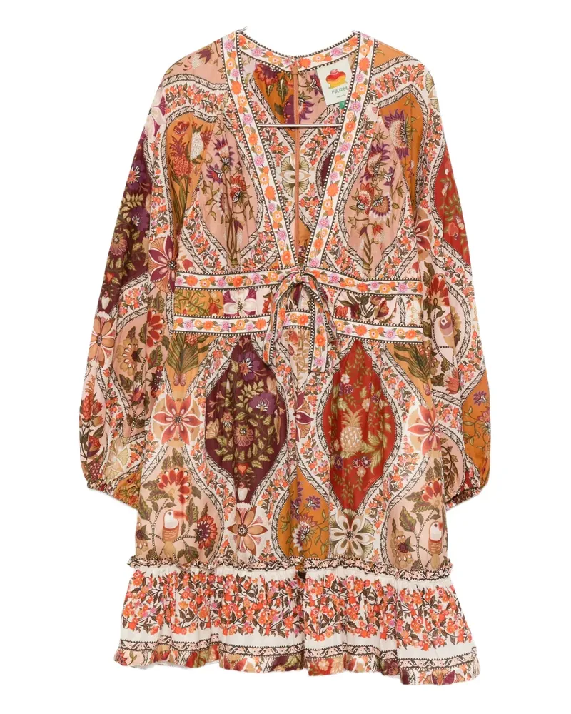 FARM Rio Romantic Nature Minikleid - Orange Orange