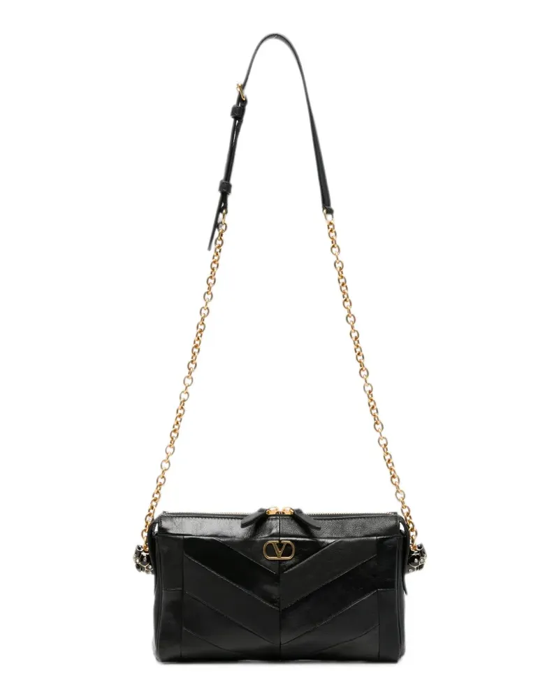 Valentino Garavani Panthea V-logo leather shoulder bag - Schwarz Schwarz