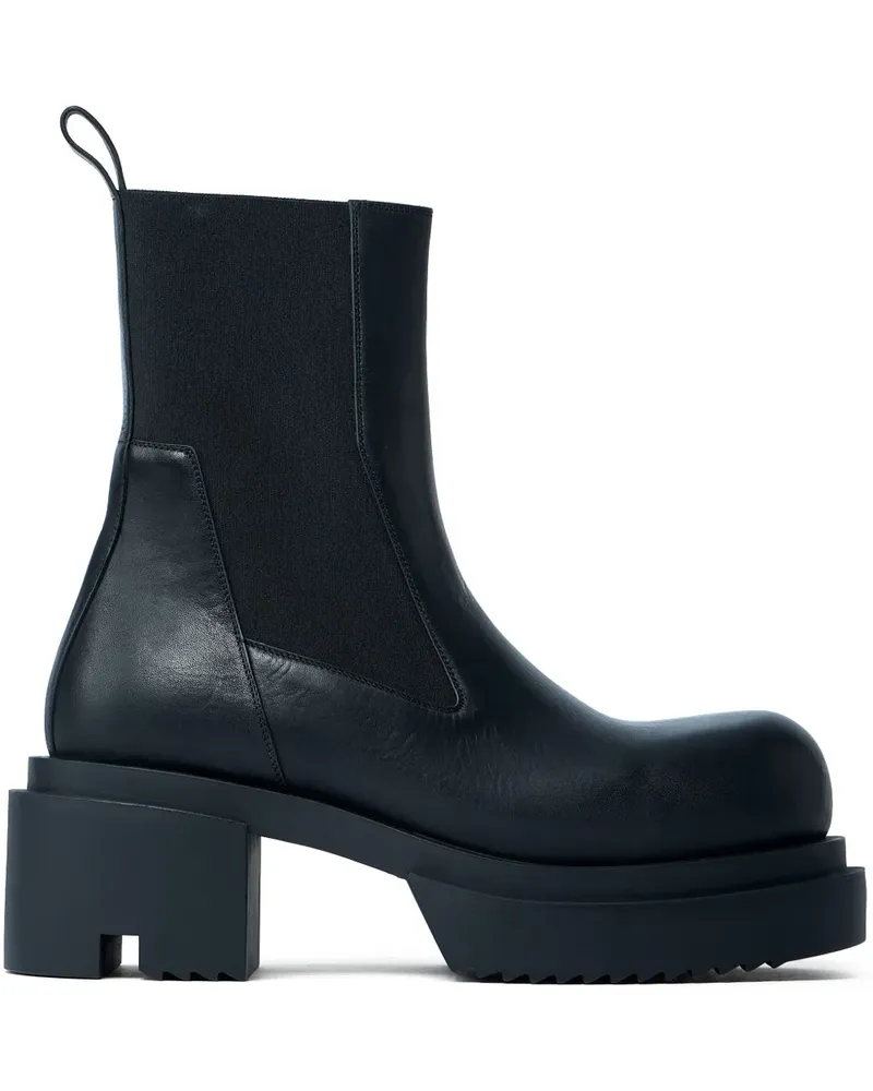 Rick Owens Stiefel mit Blockabsatz 80mm - Schwarz Schwarz